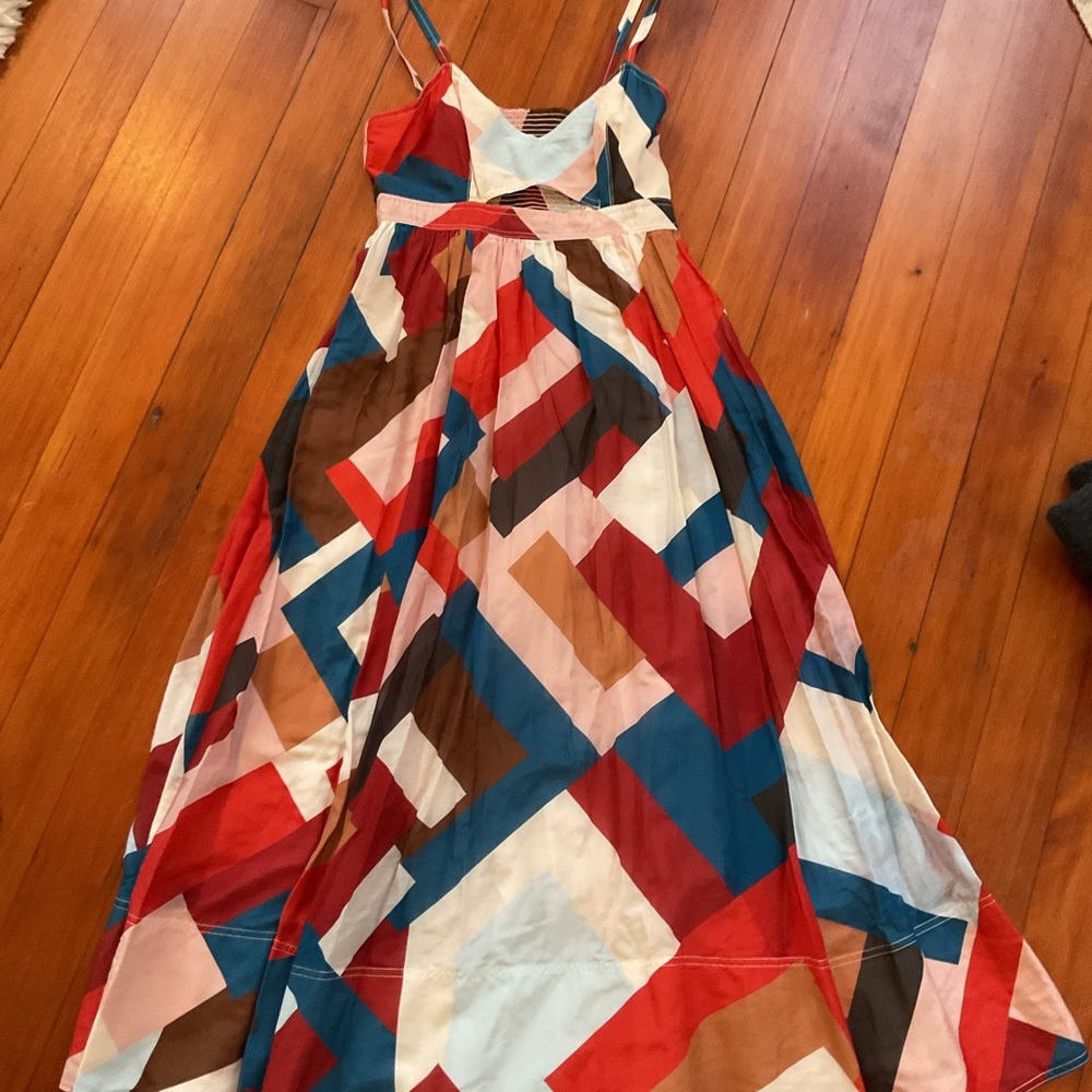 Banana Republic Multicolor Geometric Maxi Dress
